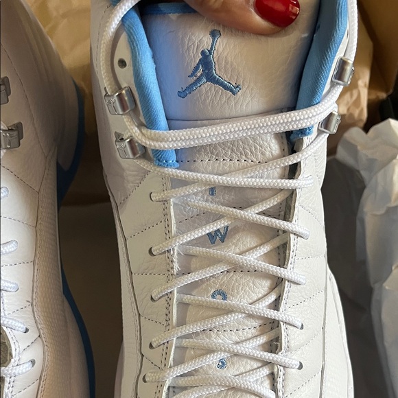 Jordan 12 Retro in White and Blue - Picture 5 of 14